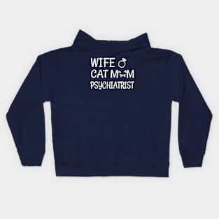 psychiatrist cat mom Kids Hoodie